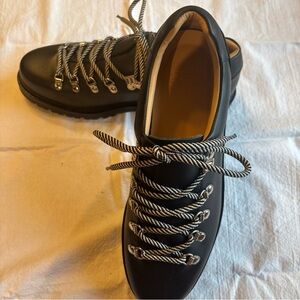 Men's Black Leather Trail Boots